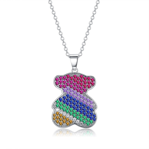 Picture of Need-Now Colorful Platinum Plated Pendant Necklace Factory Direct
