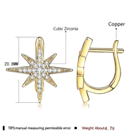 Picture of Copper or Brass Cubic Zirconia Small Hoop Earrings in Flattering Style
