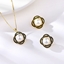 Show details for Designer Gold Plated Classic 2 Piece Jewelry Set As a Gift