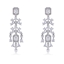 Show details for Stylish Big Platinum Plated Dangle Earrings