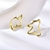 Picture of Unique Medium Gold Plated Stud Earrings