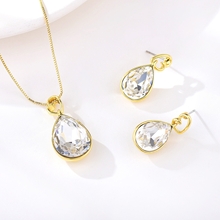 Show details for Classic Artificial Crystal Necklace and Earring Set Online Only