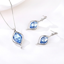 Show details for Distinctive Red Artificial Crystal Necklace and Earring Set As a Gift