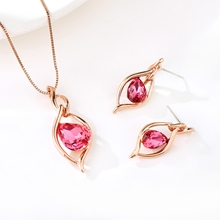 Show details for Zinc Alloy Artificial Crystal 2 Piece Jewelry Set with Unbeatable Quality