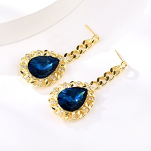 Show details for Stylish Small Blue Dangle Earrings