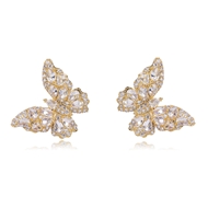 Picture of Copper or Brass Butterfly Stud Earrings with Low Cost