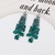 Picture of New Cubic Zirconia Gunmetal Plated Dangle Earrings