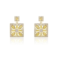 Picture of Distinctive Yellow Luxury Dangle Earrings As a Gift