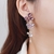 Picture of Top Cubic Zirconia Purple Dangle Earrings