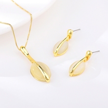 Show details for Fashion Opal Gold Plated 2 Piece Jewelry Set