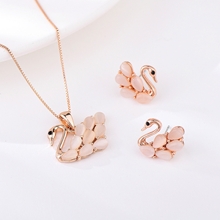 Show details for Most Popular Opal Rose Gold Plated 2 Piece Jewelry Set
