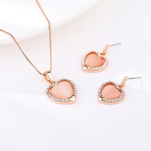 Show details for Classic Rose Gold Plated 2 Piece Jewelry Set with Speedy Delivery