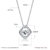 Picture of Sparkling Small Platinum Plated Pendant Necklace