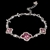 Picture of Fashion Design Wine Red Platinum Plated Bracelets