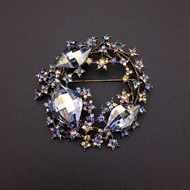 Show details for Fast Selling Blue Zinc Alloy Brooche with Wow Elements