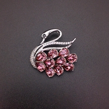 Show details for Delicate Swarovski Element Zinc Alloy Brooche