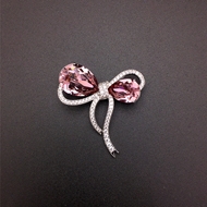 Show details for Eye-Catching Pink Swarovski Element Brooche From Reliable Factory