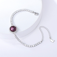 Show details for Trendy Purple Zinc Alloy Fashion Bracelet with No-Risk Refund