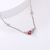 Picture of 925 Sterling Silver Pink Short Chain Necklace with 3~7 Day Delivery