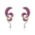 Picture of Buy Rose Gold Plated Pink Dangle Earrings with Wow Elements
