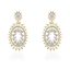 Show details for Brand New White Big Dangle Earrings with Full Guarantee