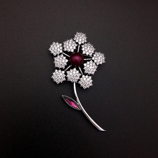 Picture of Brand New Purple Zinc Alloy Brooche from Reliable Manufacturer