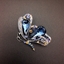 Show details for Zinc Alloy Blue Brooche with Fast Delivery