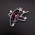 Picture of Shop Platinum Plated Purple Brooche in Flattering Style
