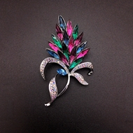 Show details for Low Price Platinum Plated Colorful Brooche Online Only
