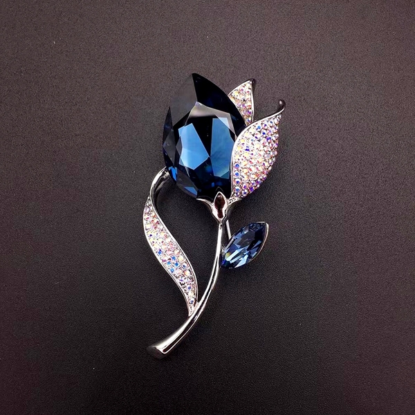 Picture of Zinc Alloy Blue Brooche with Low MOQ