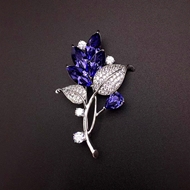 Show details for Hypoallergenic Purple Zinc Alloy Brooche Factory Supply