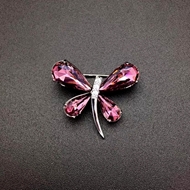 Show details for Need-Now Purple Platinum Plated Brooche in Flattering Style