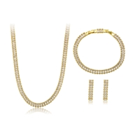 Show details for Copper or Brass Gold Plated 3 Piece Jewelry Set with Unbeatable Quality