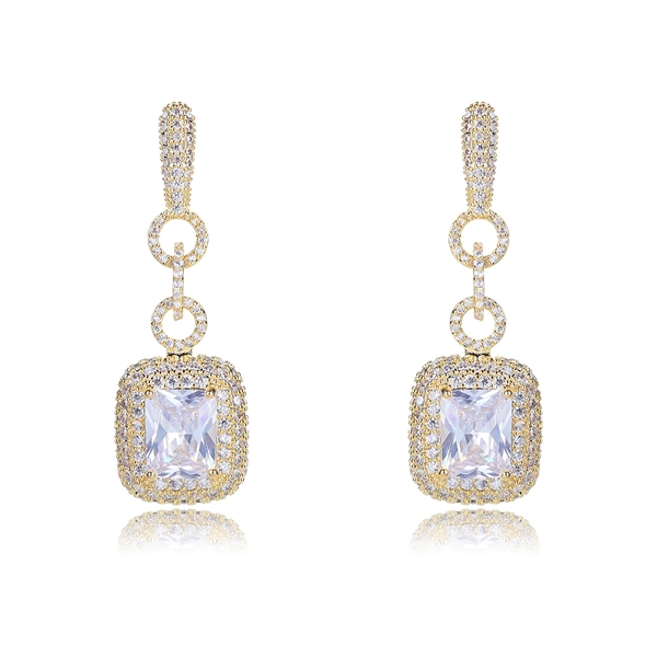 Picture of Low Price Gold Plated White Dangle Earrings from Trust-worthy Supplier