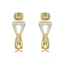Show details for Fashion Cubic Zirconia Gold Plated Dangle Earrings