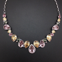 Show details for Zinc Alloy Swarovski Element Short Chain Necklace at Super Low Price