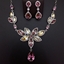 Show details for Inexpensive Platinum Plated Pink 2 Piece Jewelry Set from Reliable Manufacturer