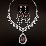 Show details for Zinc Alloy Swarovski Element 2 Piece Jewelry Set with Full Guarantee