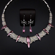 Show details for Great Value Purple Swarovski Element 2 Piece Jewelry Set with Full Guarantee