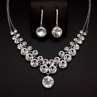 Show details for Pretty Swarovski Element Zinc Alloy 2 Piece Jewelry Set