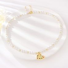 Show details for Classic White Short Chain Necklace with Full Guarantee