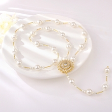 Show details for Trendy Gold Plated White Y Necklace with No-Risk Refund