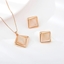 Show details for Purchase Gold Plated White 2 Piece Jewelry Set with Wow Elements