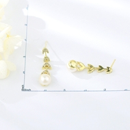 Picture of New Season White Artificial Pearl Dangle Earrings with SGS/ISO Certification