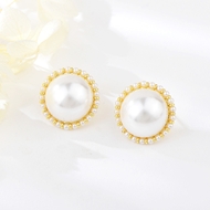 Picture of Classic Artificial Pearl Stud Earrings for Girlfriend