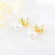 Show details for Sparkling Small Copper or Brass Stud Earrings