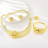 Show details for Good Performance African Style Gold Plated 2 Pieces Jewelry Sets