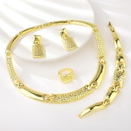 Show details for Origninal Big Gold Plated 4 Piece Jewelry Set