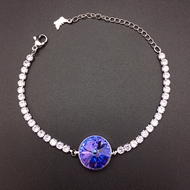Show details for Irresistible Blue Platinum Plated Fashion Bracelet As a Gift