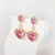 Picture of Distinctive Pink Big Dangle Earrings of Original Design